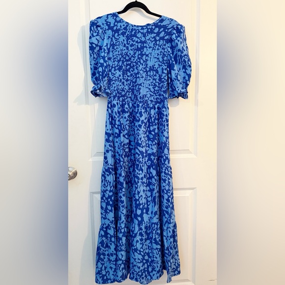 NWT BTFBM Ruffle Smocked Maxi Dress - blue - size large - Picture 4 of 7